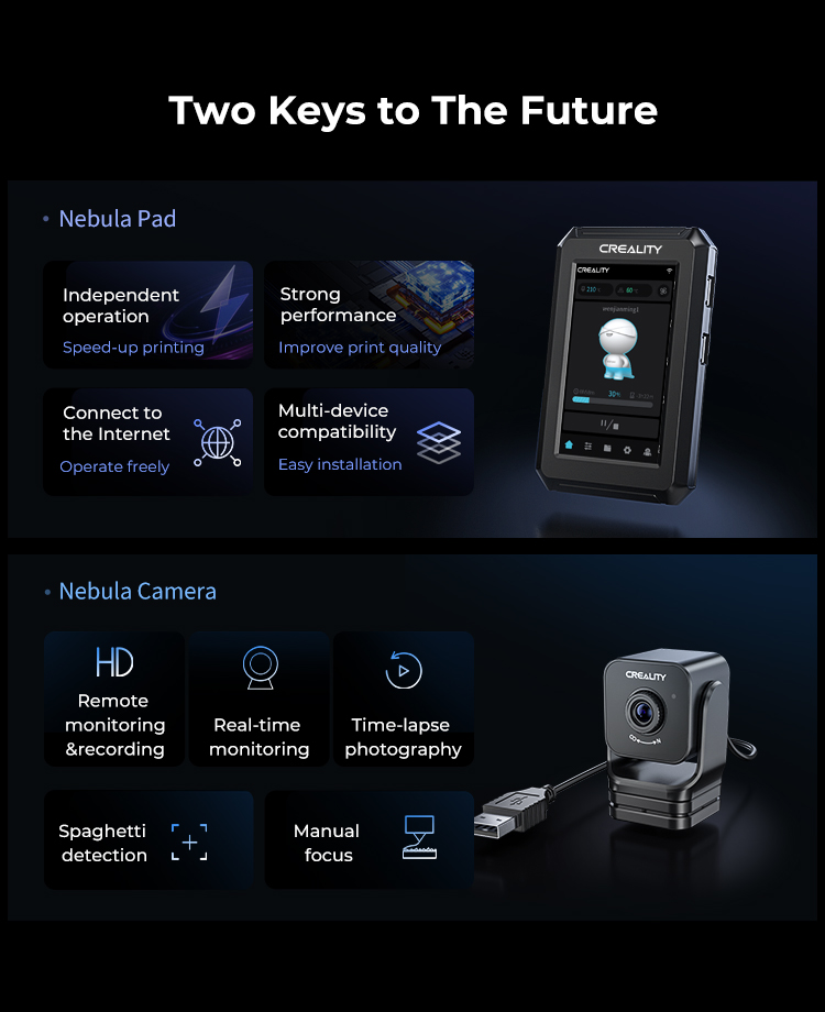 Creality Nebula kit, Nebula Smart kit, Nebula Pad